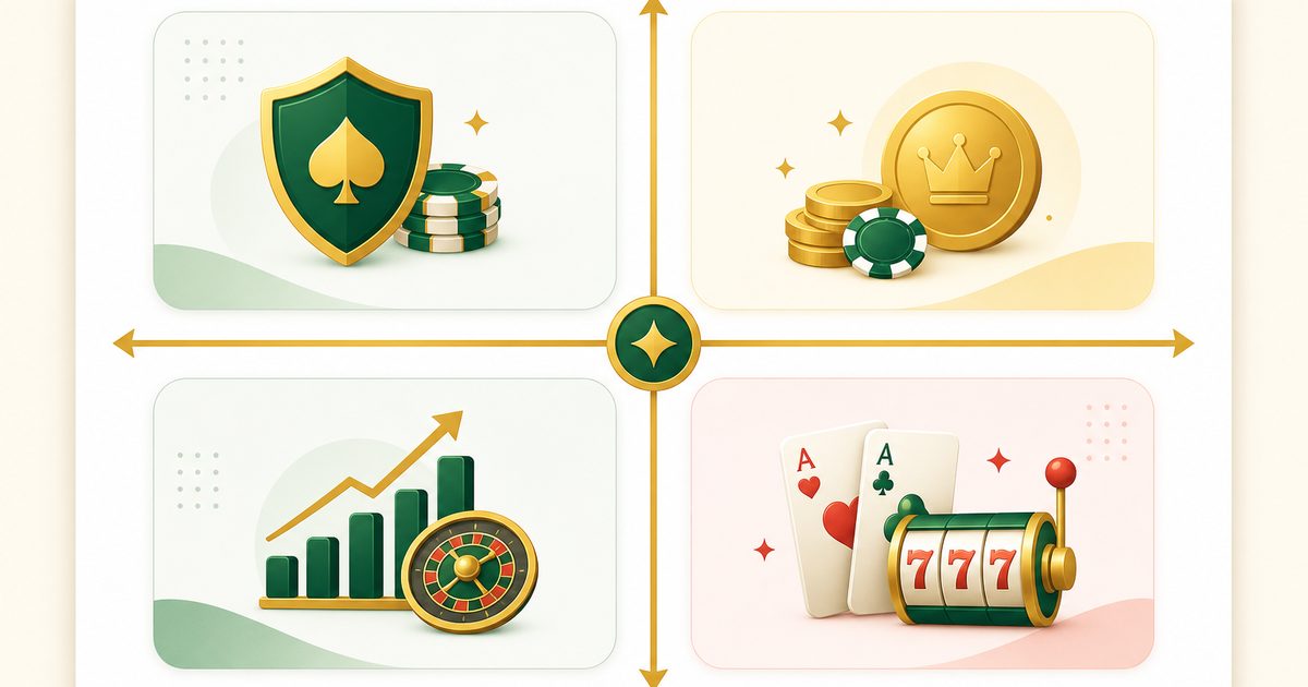 Diagram kuadran membandingkan RTP tinggi dan rendah dengan volatilitas tinggi dan rendah